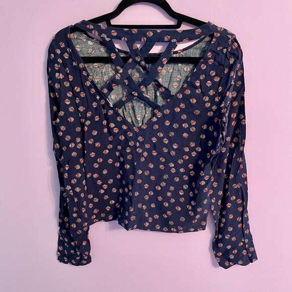 Polka Dot Top With Back Detail - Picture 3 of 6